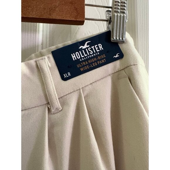 Hollister Ultra High-Rise Wide-Leg Pant Khaki - Picture 6 of 7